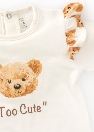 Ciepły zestaw Girl Bears dla dziewczynki: body, spodnie i opaska