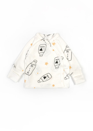 Комплект Milk для новорожденных (распашонка, ползунки, чепчик, швы наружу)