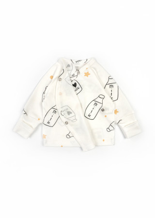 Комплект Milk для новорожденных (распашонка, ползунки, чепчик, швы наружу)