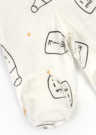 Комплект Milk для новорожденных (распашонка, ползунки, чепчик, швы наружу)