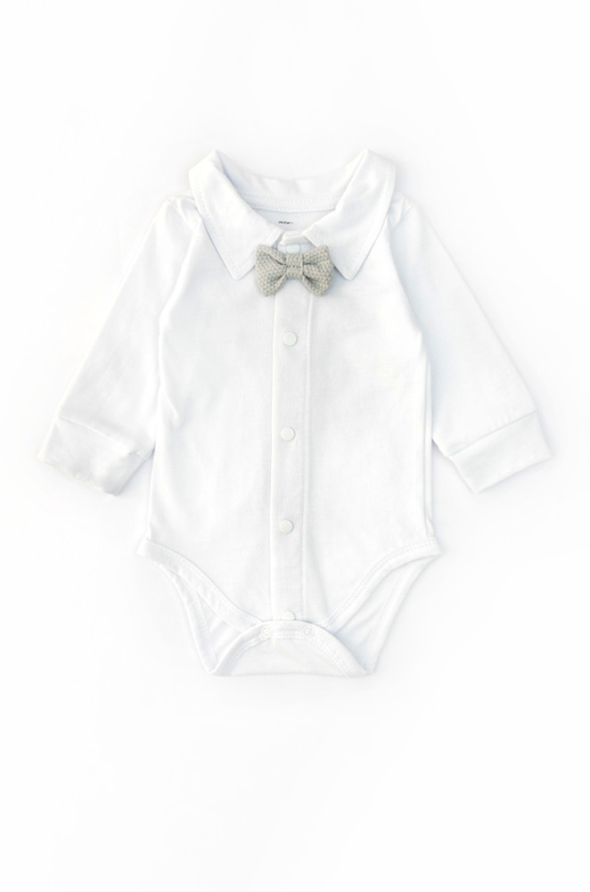 Świąteczny komplet dla chłopca Little Man: body i spodnie