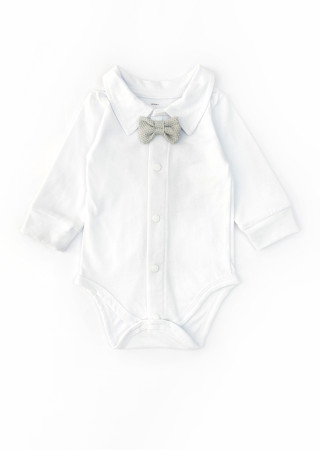 Świąteczny komplet Little Man dla chłopca – body i spodnie