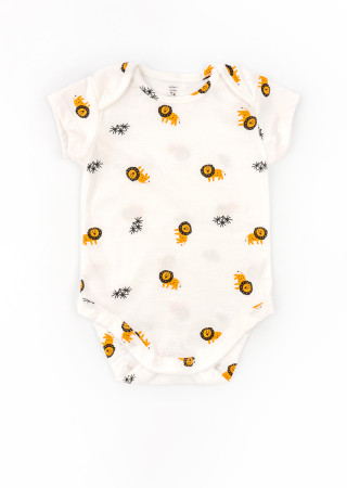 Детский комплект из 2 предметов: бодик-человечек и штанишки "Львята", кулир