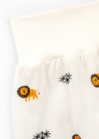 Детский комплект из 2 предметов: бодик-человечек и штанишки "Львята", кулир