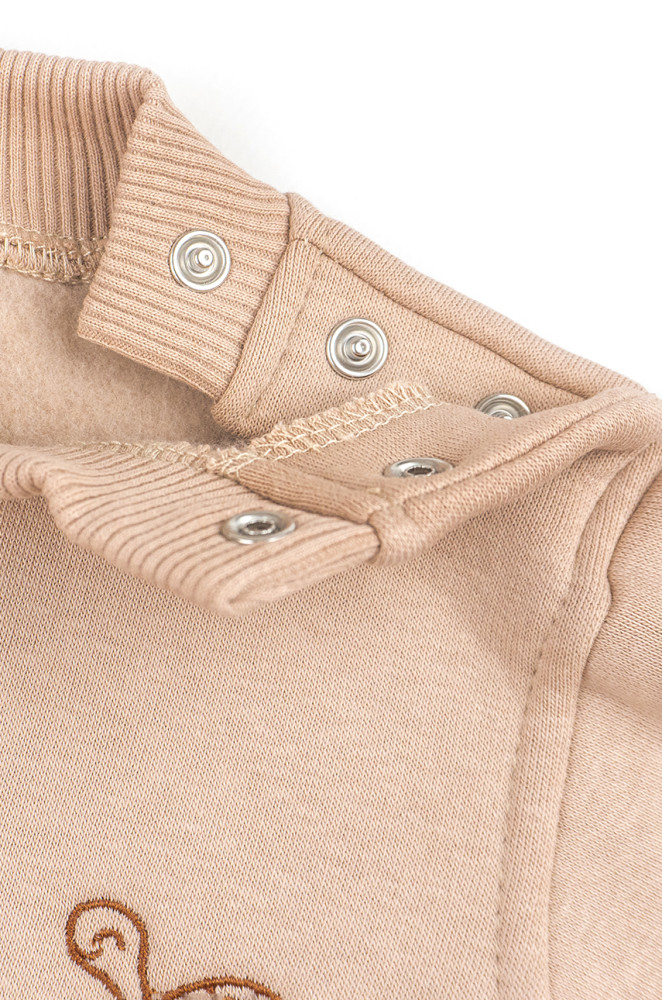 Однотонный детский костюм на флисе с вышивкой Turtle