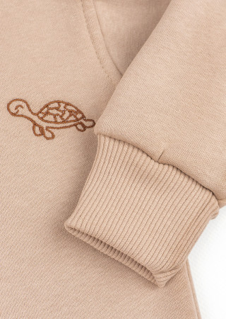 Warm Kids’ Fleece Set with Turtle Embroidery
