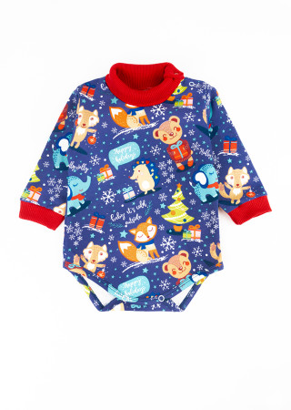 Комплект бодик-гольф и штаны Christmas Fox с начёсом