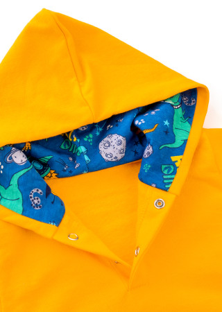 Baby Outfit: Hooded Bodysuit and Warm Pants – Orange