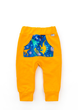 Baby Outfit: Hooded Bodysuit and Warm Pants – Orange