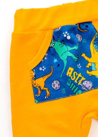 Baby Outfit: Hooded Bodysuit and Warm Pants – Orange