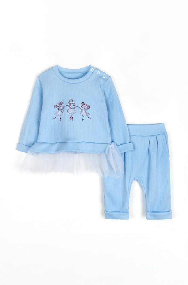 Костюм для девочки Ballerinas с вышивкой без утеплителя