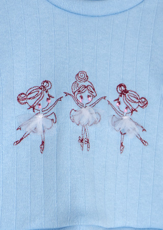 Лёгкий детский костюм Ballerinas для девочки с вышивкой