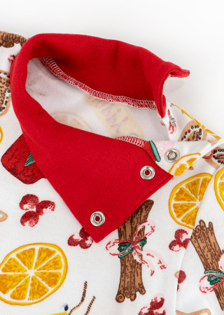 Baby Set Cinnamon – Bodysuit and Pants with Christmas Print