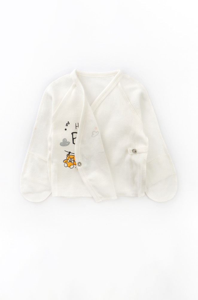 Newborn Set: Side-Tie Shirt and Pants with Hello Baby Print