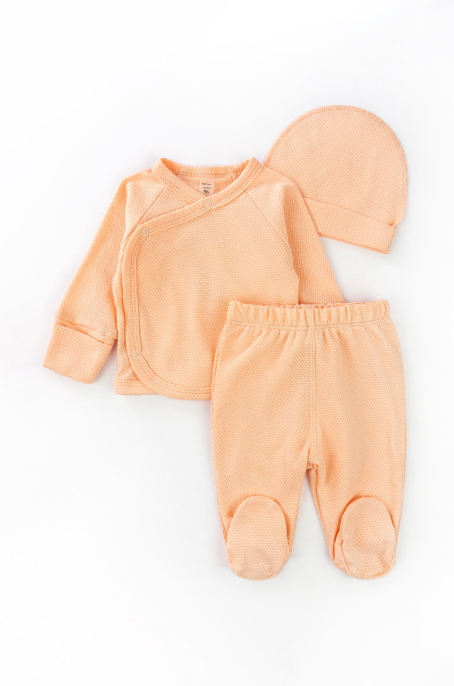 3-piece delivery set: gown, crawlers, hat