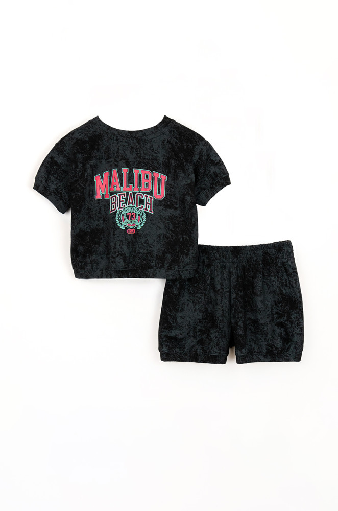 Летний комплект для девочки MALIBU (футболка и шорты)