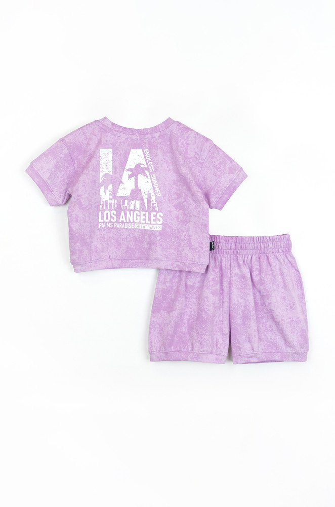 Летний костюм для девочки LA в стиле гранж