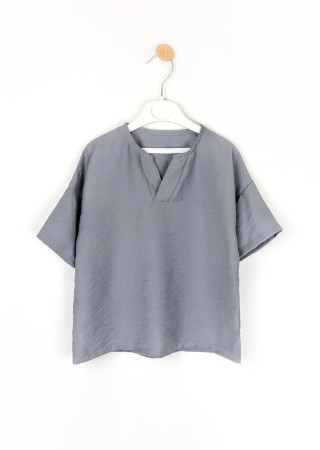 Kids summer set t-shirt and shorts crinkled fabric