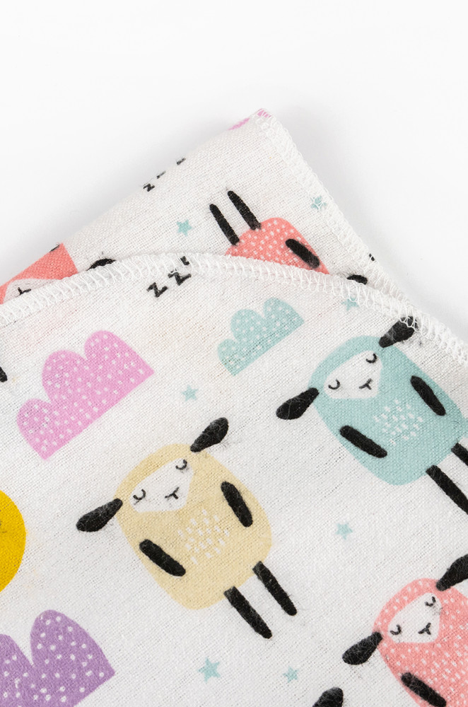 Pieluszka flanelowa dla niemowląt Cute Sheep