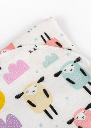 Flanelowa pieluszka Cute Sheep dla noworodków