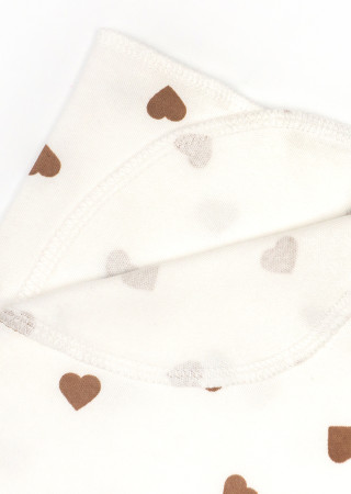 Пеленка в роддом интерлок с принтом сердечек