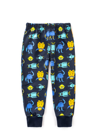 Warm Boys’ Pajama with Monsters Print