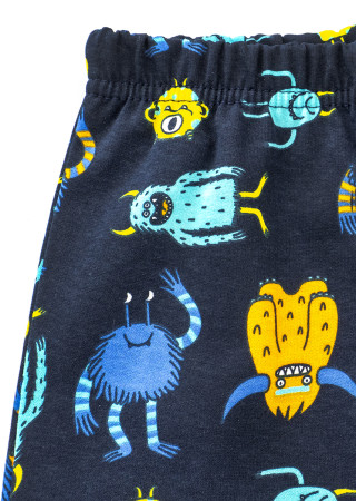 Warm Boys’ Pajama with Monsters Print