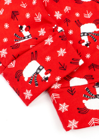 Детская пижама с принтом Christmas llama