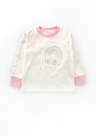 Cozy Rainbow Pajamas for Girls – Brushed Cotton