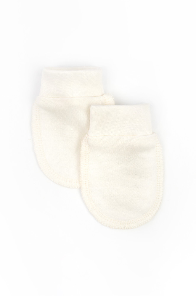 Однотонні царапки для новонароджених з тканини футер