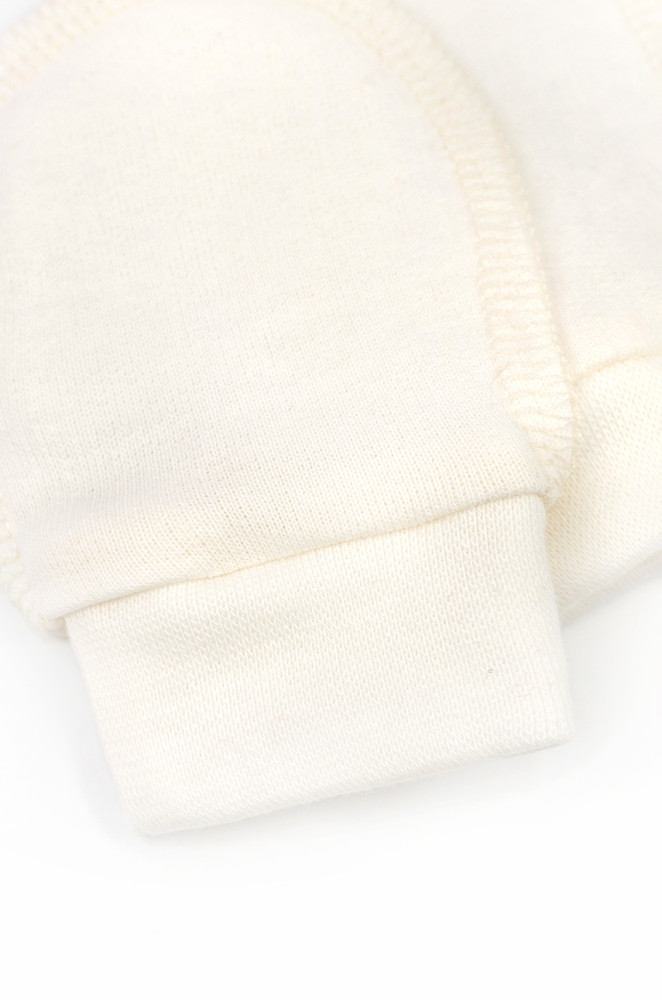 Однотонні царапки для новонароджених з тканини футер