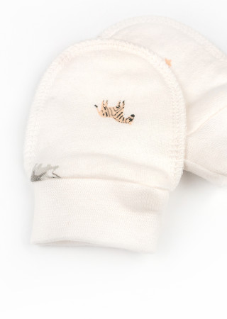 Царапки для немовлят Giraffe на манжеті з футера з начосом