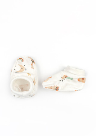 Пінетки для немовлят Bunny на манжеті з футера з начосом