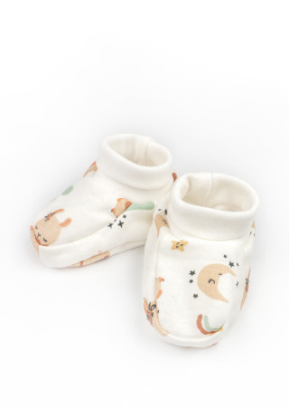Пінетки для немовлят Bunny на манжеті з футера з начосом