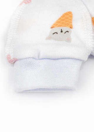 Царапки для немовлят на манжеті Cat ice cream для захисту дитячих ручок