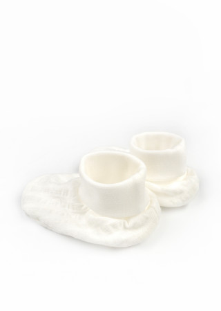 Бавовняні пінетки для новонароджених на манжеті інтерлок жатка