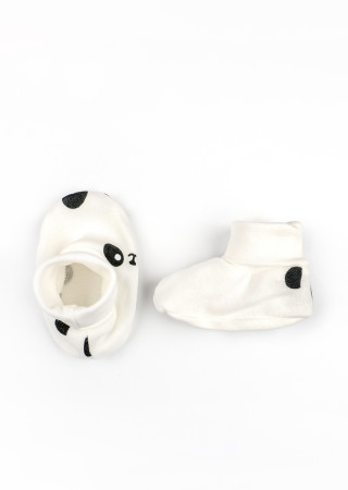 Пінетки для немовлят Panda з інтерлоку на манжеті