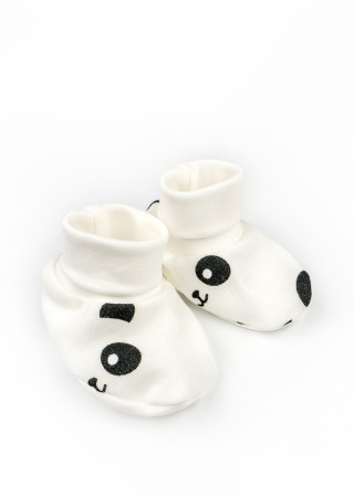 Пінетки для немовлят Panda з інтерлоку на манжеті