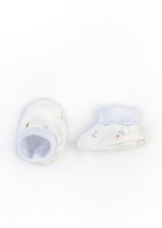 Baby booties Field flowers – soft cotton interlock