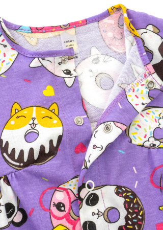 Літній пісочник для дівчинки Violet Donuts з пов'язкою