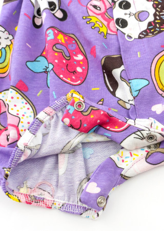 Літній пісочник для дівчинки Violet Donuts з пов'язкою