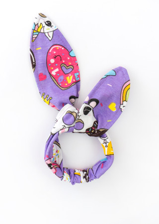 Літній пісочник для дівчинки Violet Donuts з пов'язкою