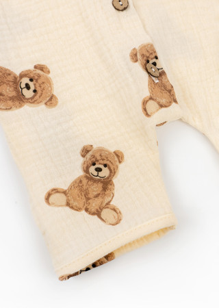 Песочник для новорожденных на пуговицах из легкого муслина