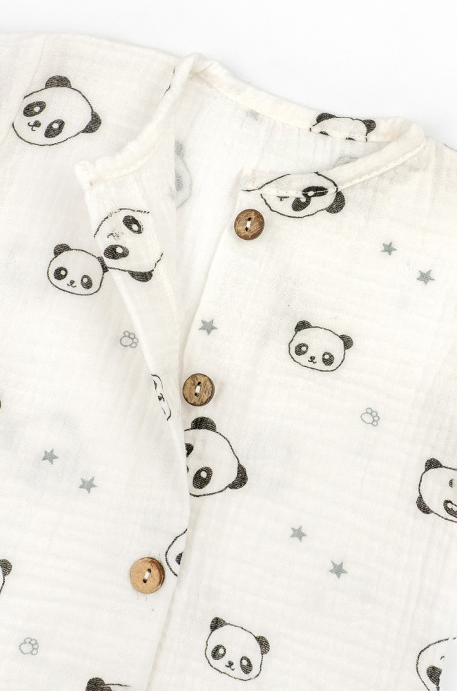 Дитячий пісочник на кокосових ґудзиках Panda муслін