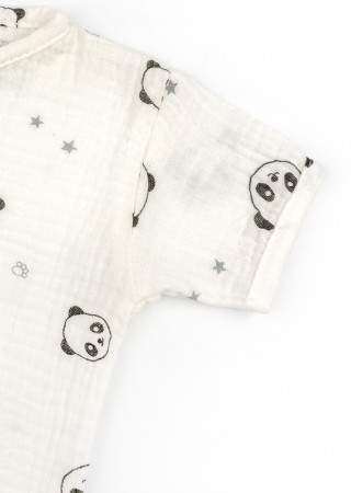 Дитячий пісочник Panda з мусліну на кокосових ґудзиках