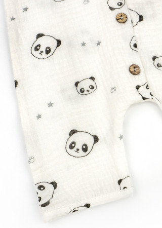 Дитячий пісочник Panda з мусліну на кокосових ґудзиках