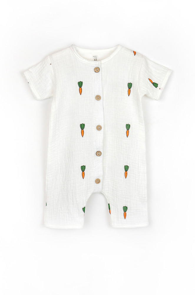 Мусліновий пісочник для малюків на ґудзиках Carrots