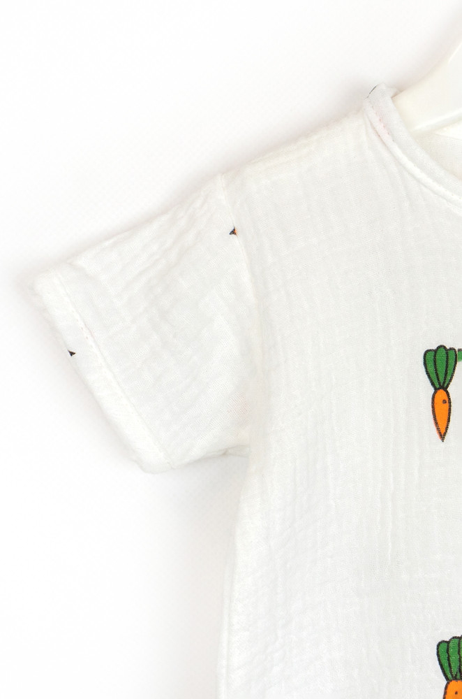 Мусліновий пісочник для малюків на ґудзиках Carrots