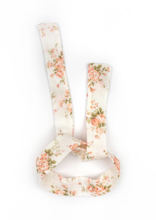 Muslin romper for baby girl Botanic with headband