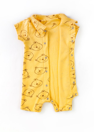 Baby Boys Romper with Collar Baby Bears Button-Up